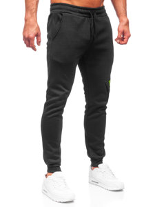  Pantaloni joggers cargo călduroși negri Bolf HW2173