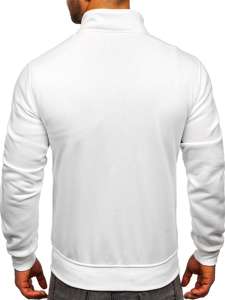 Bluză cu fermoar albă Bolf B2002