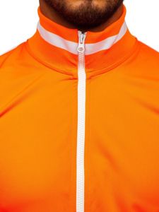 Bluză cu fermoar portocaliu retro syle Bolf 2126