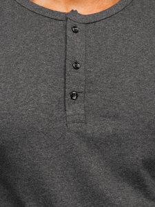 Bluză gri-inchis cu închidere la nasturi Bolf 1114
