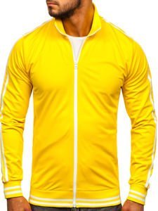 Bluză retro style cu fermoar bărbați galbenă Bolf 11113