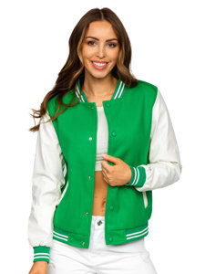 Jachetă verde baseball bomber dame Bolf 16M9069