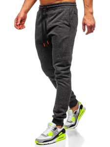 Pantaloni groși joggers gri-portocaliu Bolf Q3778