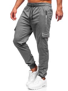 Pantaloni joggers cargo gri-antracit Bolf JX5068