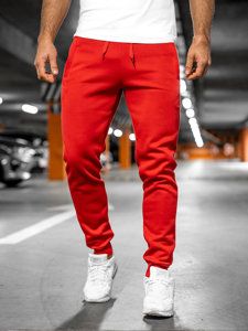 Pantaloni joggers roșii Bolf XW01