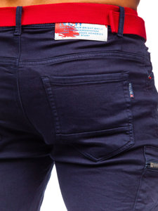 Pantaloni scurți bleumarin cu curea Bolf R88204