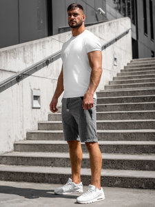 Pantaloni scurți de training gri-alb Bolf Q3878