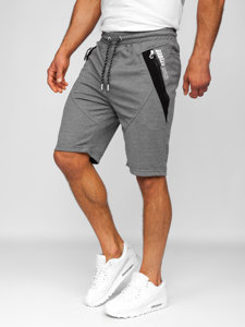 Pantaloni scurți de training gri-alb Bolf Q3878