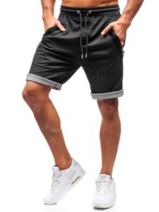 Pantaloni scurți de training negru-alb Bolf Q3878