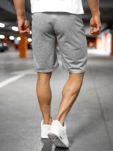Pantaloni scurți de trening gri bărbați Bolf JX202