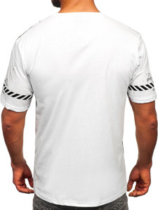 Tricou alb cu imprimeu Bolf 11003