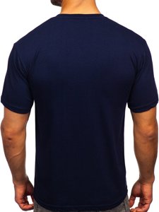 Tricou bleumarin cu imprimeu Bolf 14802