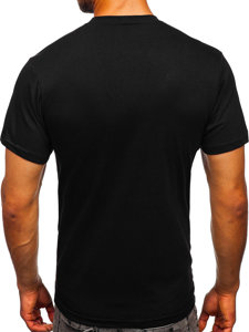 Tricou cu imprimeu negru-rosu Bolf 2098