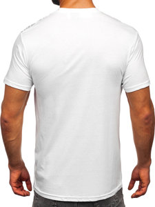 Tricou din bumbac cu imprimeu alb Bolf 14720