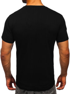 Tricou din bumbac cu imprimeu negru Bolf CMR18