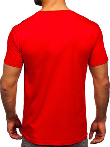 Tricou din bumbac cu imprimeu roșu Bolf 14720
