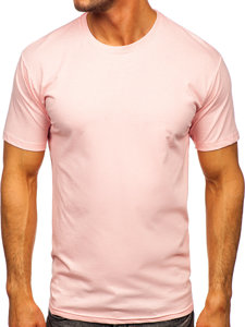 Tricou din bumbac roz-deschis Bolf 192397