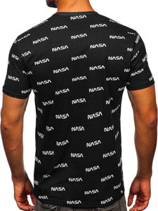 Tricou negru cu imprimeu Bolf 14950